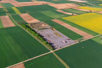 Geothermiebaustelle Probebohrung in Rülzheim im Bundesland Rheinland-Pfalz, Deutschland