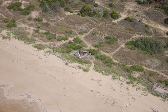Luftbild von Porto Falconera im Bundesland Venetien, Italien
