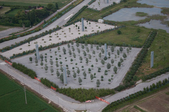 Lido di Jesolo im Bundesland Metropolitanstadt Venedig, Italien aus der Vogelperspektive