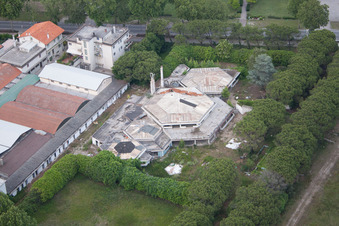 Drohnenaufname von Lido di Jesolo im Bundesland Metropolitanstadt Venedig, Italien