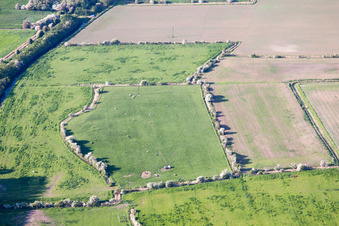 Schrägluftbild von Chislet im Bundesland England, Großbritanien