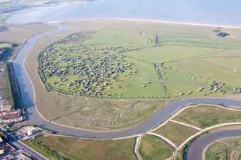 Schrägluftbild von Great Stonar im Bundesland England, Großbritanien