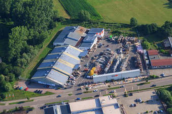 Industriegebiet Horst, Union Bauzentrum im Ortsteil Minderslachen in Kandel im Bundesland Rheinland-Pfalz, Deutschland