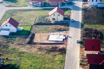 Schrägluftbild von Schaidt, Neubaugebiet NO in Wörth am Rhein im Bundesland Rheinland-Pfalz, Deutschland
