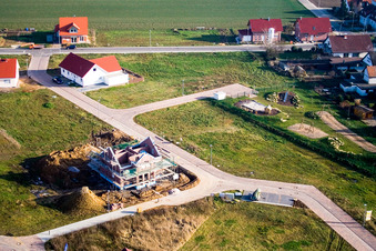 Schaidt, Neubaugebiet NO in Wörth am Rhein im Bundesland Rheinland-Pfalz, Deutschland von oben