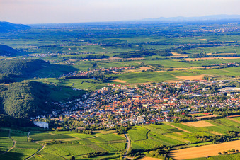 Stadtansicht aus Süden in Bad Bergzabern im Bundesland Rheinland-Pfalz, Deutschland aus der Luft
