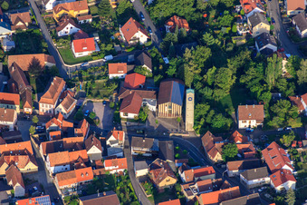 Protestantische Kirche in Klingenmünster im Bundesland Rheinland-Pfalz, Deutschland