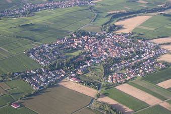 Ortsteil Mörzheim in Landau in der Pfalz im Bundesland Rheinland-Pfalz, Deutschland vom Flugzeug aus