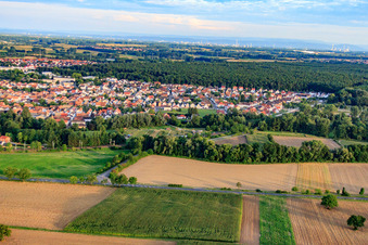 Stadtansicht asu NW in Rülzheim im Bundesland Rheinland-Pfalz, Deutschland von oben