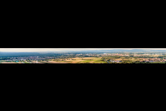 Panorama der Gesamtübersicht Stadtgebiet mit Außenbezirken in Speyer im Bundesland Rheinland-Pfalz, Deutschland