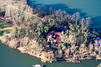 Linkenheim, Insel Rott in Linkenheim-Hochstetten im Bundesland Baden-Württemberg, Deutschland