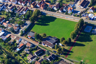Fußballplatz Leimersheim im Bundesland Rheinland-Pfalz, Deutschland