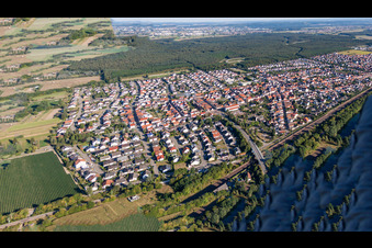 Luftbild von Panorama im Ortsteil Neudorf in Graben-Neudorf im Bundesland Baden-Württemberg, Deutschland
