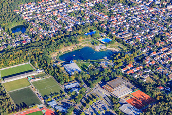 Waldstadion,   Astoria-Halle Sport und Kultur des SG Walldorf Astoria 1902 e.V., FC-Astoria-Stadion und   Aqwa Bäder u. Saunapark Walldorf im Bundesland Baden-Württemberg, Deutschland