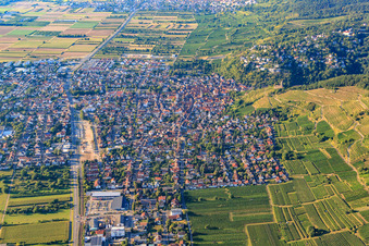 Ortsansicht von Süden in Schriesheim im Bundesland Baden-Württemberg, Deutschland