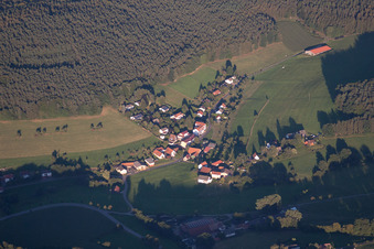 Luftbild von Ortsteil Güttersbach in Mossautal im Bundesland Hessen, Deutschland