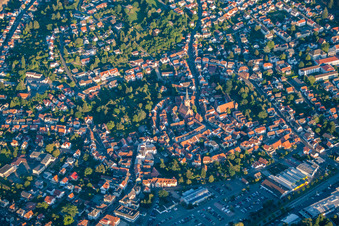 Luftbild von Historische Altstadt in Michelstadt im Bundesland Hessen, Deutschland