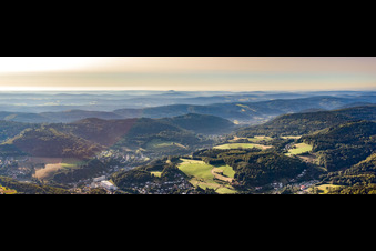 Odenwaldpanorama im Ortsteil Aschbach in Wald-Michelbach im Bundesland Hessen, Deutschland