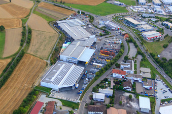 Schrägluftbild von KÖMPF Recyclingzentrum & Containerdienst in Calw im Bundesland Baden-Württemberg, Deutschland