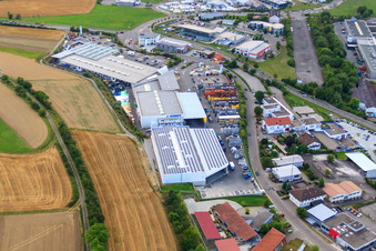 Kömpf Bauzentrum GmbH in Calw im Bundesland Baden-Württemberg, Deutschland von oben
