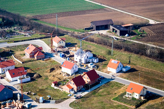 Neubaugebiet NO, An der Anhaide im Ortsteil Schaidt in Wörth am Rhein im Bundesland Rheinland-Pfalz, Deutschland aus der Luft
