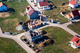 Neubaugebiet NO, Im Unterfeld im Ortsteil Schaidt in Wörth am Rhein im Bundesland Rheinland-Pfalz, Deutschland von oben