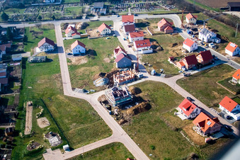 Neubaugebiet NO, Im Unterfeld im Ortsteil Schaidt in Wörth am Rhein im Bundesland Rheinland-Pfalz, Deutschland aus der Luft