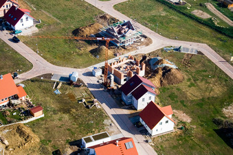 Neubaugebiet NO, Im Unterfeld im Ortsteil Schaidt in Wörth am Rhein im Bundesland Rheinland-Pfalz, Deutschland aus der Luft betrachtet