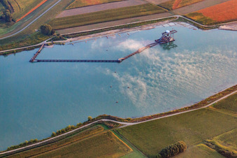 Rheinzaberner Baggersee in Neupotz im Bundesland Rheinland-Pfalz, Deutschland