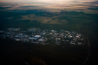 Drohnenbild von Leopoldshafen, KIT Nord in Eggenstein-Leopoldshafen im Bundesland Baden-Württemberg, Deutschland