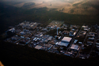 Leopoldshafen, KIT Nord in Eggenstein-Leopoldshafen im Bundesland Baden-Württemberg, Deutschland aus der Drohnenperspektive