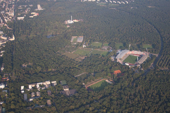 Luftbild von Karlsruhe, Wildparkstadion im Ortsteil Innenstadt-Ost im Bundesland Baden-Württemberg, Deutschland