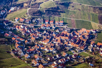 Luftbild von Gleishorbach von Norden in Gleiszellen-Gleishorbach im Bundesland Rheinland-Pfalz, Deutschland
