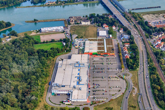 Luftbild von Maximiliancenter 1 im Ortsteil Maximiliansau in Wörth am Rhein im Bundesland Rheinland-Pfalz, Deutschland