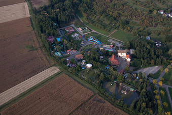 Drohnenaufname von Gunstett im Bundesland Bas-Rhin, Frankreich