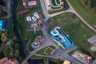 Gunstett im Bundesland Bas-Rhin, Frankreich aus der Drohnenperspektive