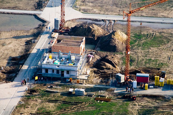 Drohnenaufname von Neubaugebiet Am Höhenweg in Kandel im Bundesland Rheinland-Pfalz, Deutschland