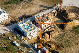 Schrägluftbild von Neubaugebiet Am Höhenweg in Kandel im Bundesland Rheinland-Pfalz, Deutschland