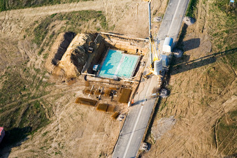 Drohnenaufname von Neubaugebiet Am Höhenweg in Kandel im Bundesland Rheinland-Pfalz, Deutschland