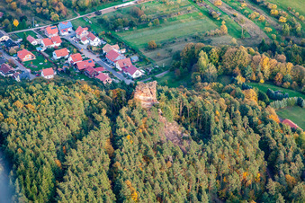 Luftbild von Kriemhildenstein im Ortsteil Gossersweiler in Gossersweiler-Stein im Bundesland Rheinland-Pfalz, Deutschland