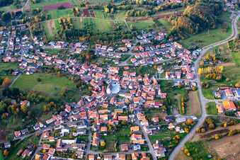 Luftbild von Gossersweiler von Süden in Gossersweiler-Stein im Bundesland Rheinland-Pfalz, Deutschland