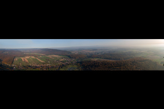 Panorama in Langensoultzbach im Bundesland Bas-Rhin, Frankreich