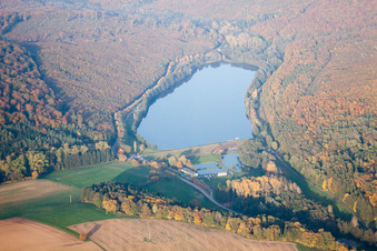 Reichshoffen im Bundesland Bas-Rhin, Frankreich von der Drohne aus gesehen