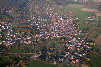 Gœrsdorf im Bundesland Bas-Rhin, Frankreich vom Flugzeug aus