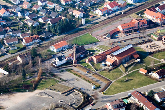 Bürgherhaus, Festhalle von Südosten in Jockgrim im Bundesland Rheinland-Pfalz, Deutschland