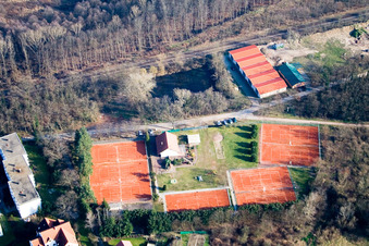 Luftaufnahme von Tennisclub TC77 Jockgrim eV im Bundesland Rheinland-Pfalz, Deutschland