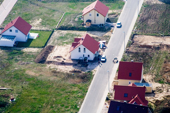 Schaidt, Neubaugebiet NO in Wörth am Rhein im Bundesland Rheinland-Pfalz, Deutschland aus der Luft betrachtet