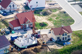 Drohnenbild von Schaidt, Neubaugebiet NO in Wörth am Rhein im Bundesland Rheinland-Pfalz, Deutschland