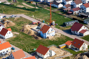 Schaidt, Neubaugebiet NO in Wörth am Rhein im Bundesland Rheinland-Pfalz, Deutschland von der Drohne aus gesehen