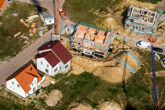 Luftaufnahme von Schaidt, Neubaugebiet NO in Wörth am Rhein im Bundesland Rheinland-Pfalz, Deutschland